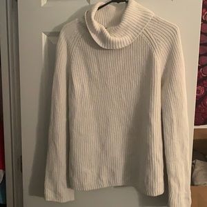 White turtle neck sweater; good condition